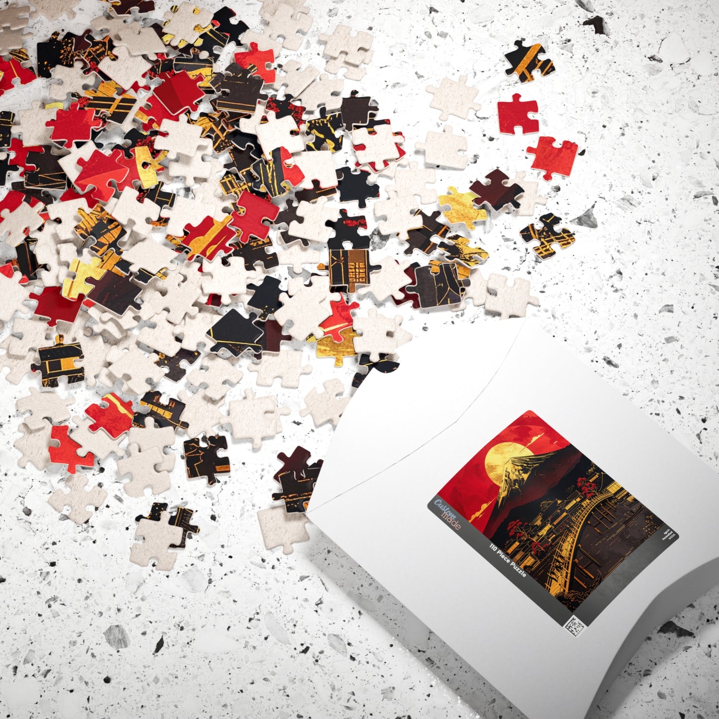 Free Shipping | Japanese Art Puzzle (110 Pieces) - Twilight Over Nihonbashi by Piecery