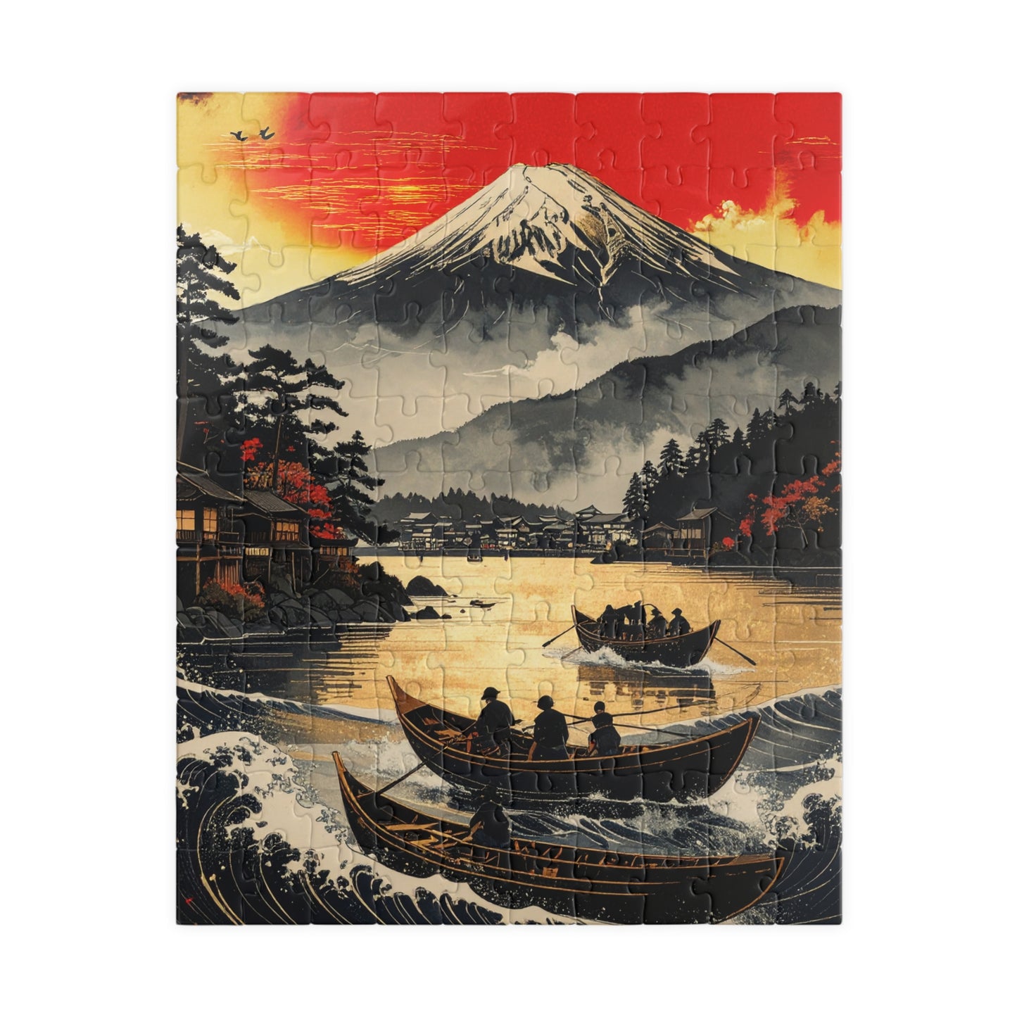 Free Shipping | Japanese Art Puzzle (110 Pieces) -  Echoes of the Bay by Piecery