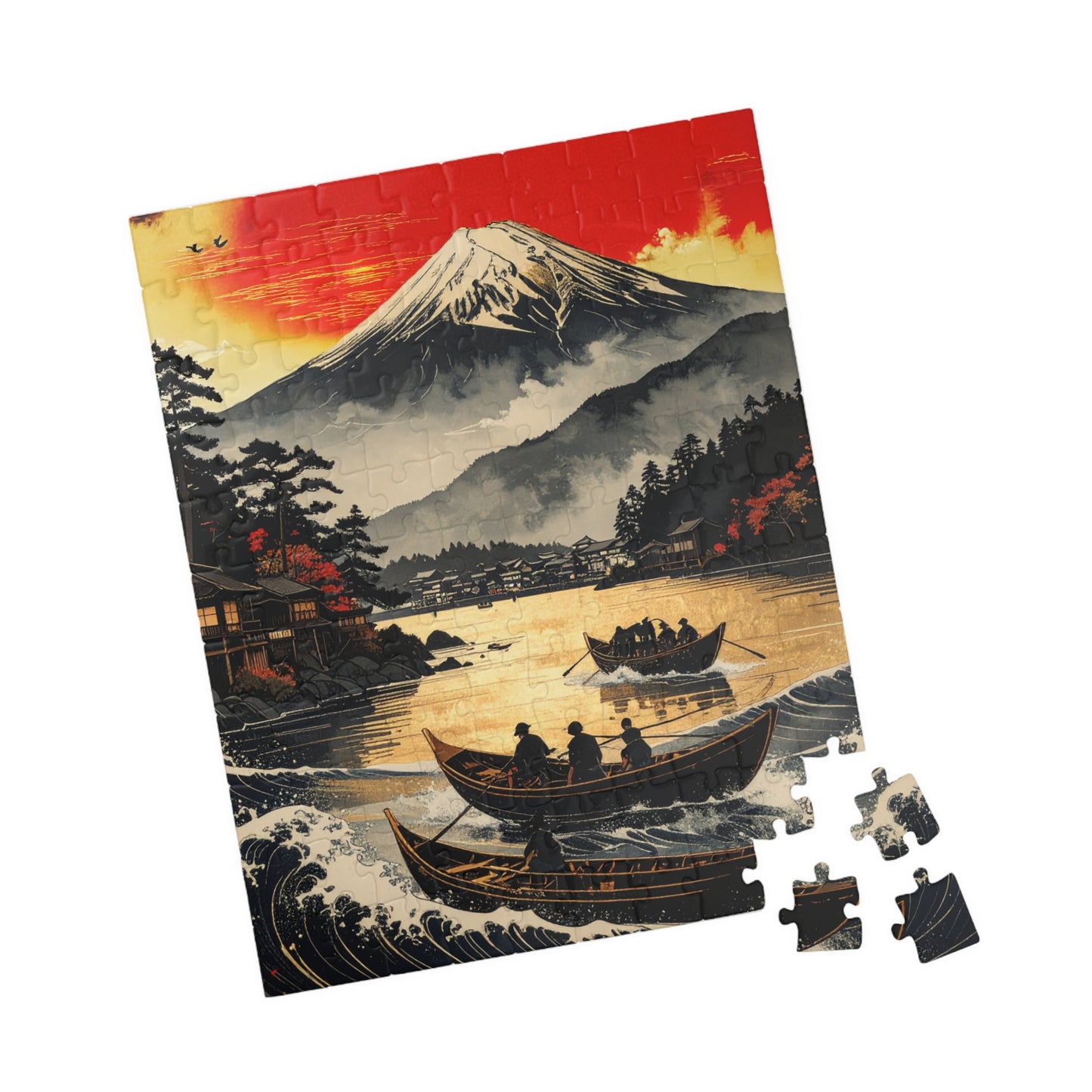 Free Shipping | Japanese Art Puzzle (110 Pieces) -  Echoes of the Bay by Piecery