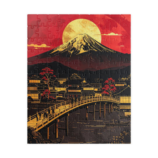 Free Shipping | Japanese Art Puzzle (110 Pieces) -  Twilight Over Nihonbashi by Piecery